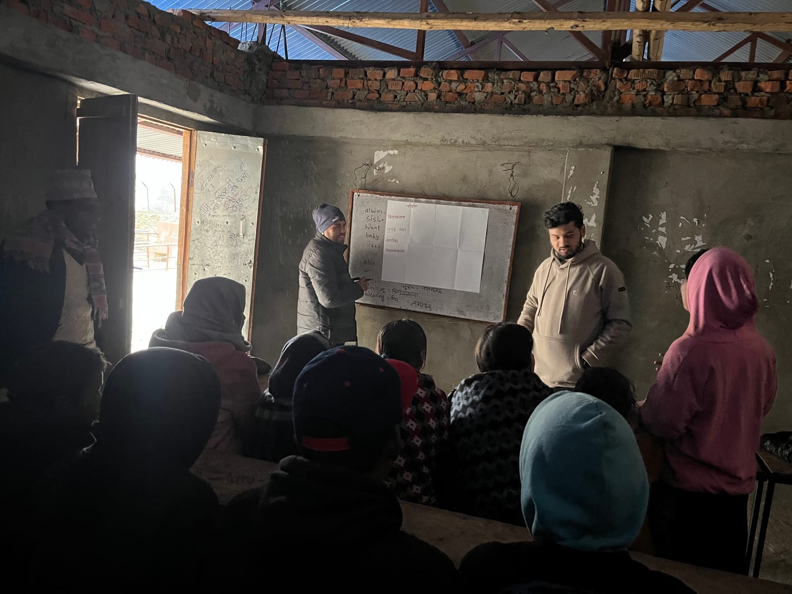 Discussion with students about the issues children face