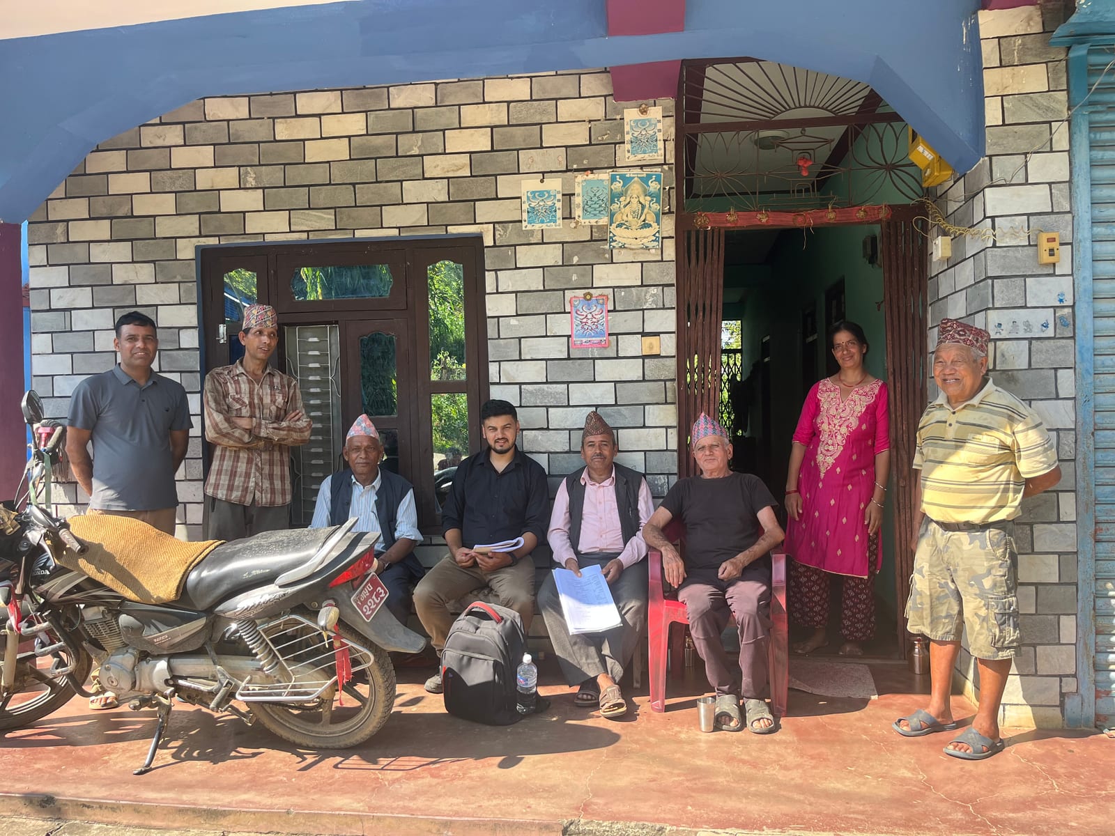 With farmers during the dairy market survey